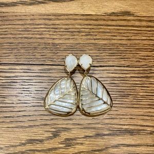 Kendra Scott White Statement Earrings